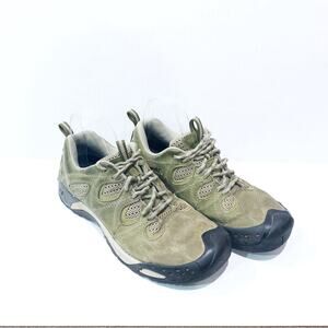 Keen Dry Genoa Peak Hiking Shoes Green Leather Womens Size 9.5 Gorpcore Outdoor